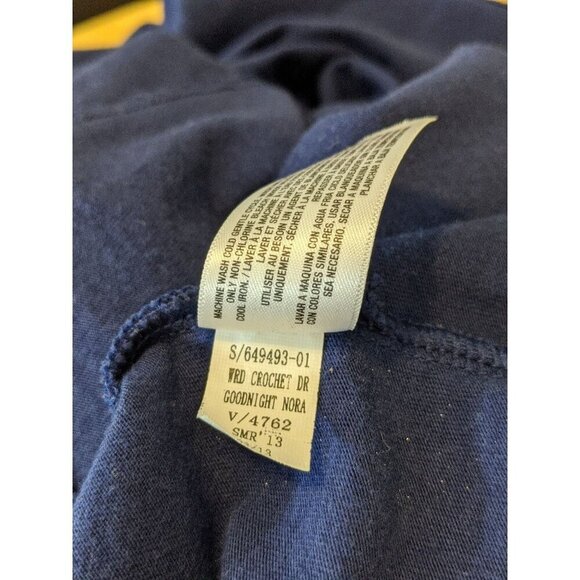 Old Navy Plus 3X Dress Blue Crochet Neckline Pocket Drawstring Goodnight Nora - Picture 8 of 8